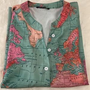 Button down world shirt